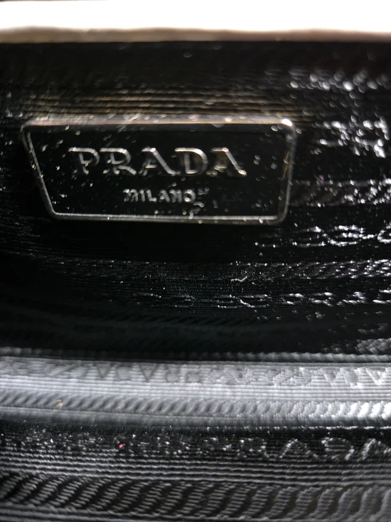 Prada White Doctor Bag with Black Floral Appliqués - Fall 2012 - Picture 15 of 16